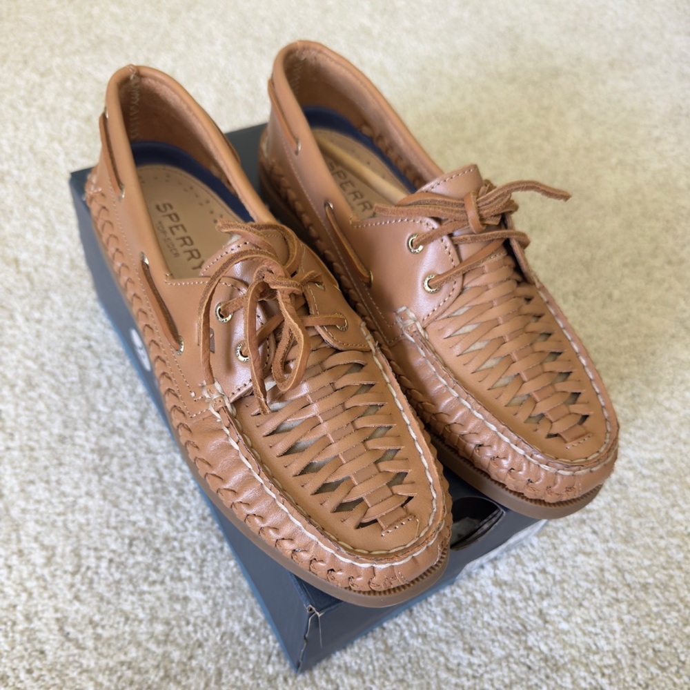 Sperry Woven Boat Shoes - Light Brown - Picture 3 of 3